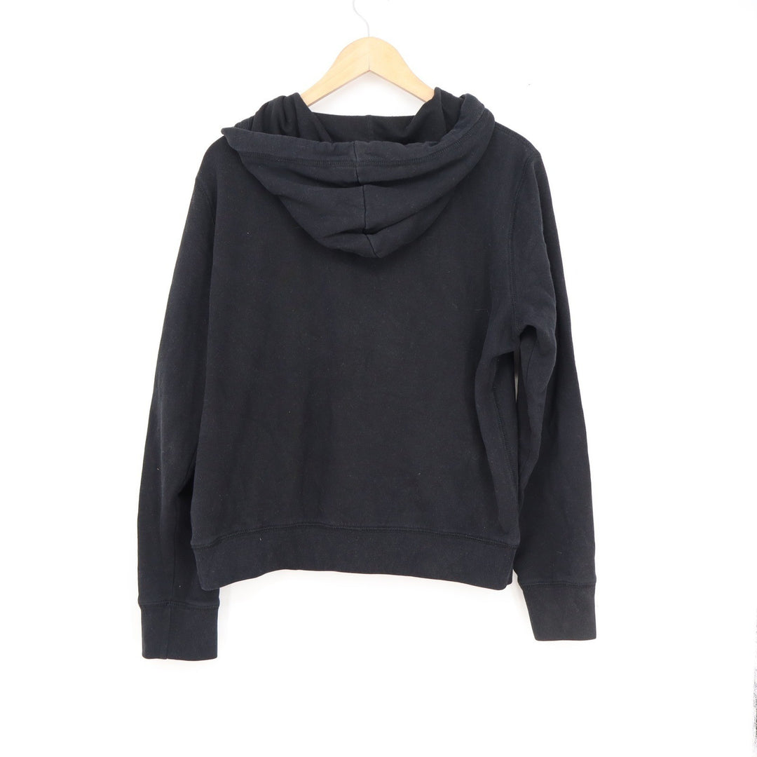 Aeropostale Womens XL Black Full Zip Graphic Hoodie Est 1987 New York Sweatshirt