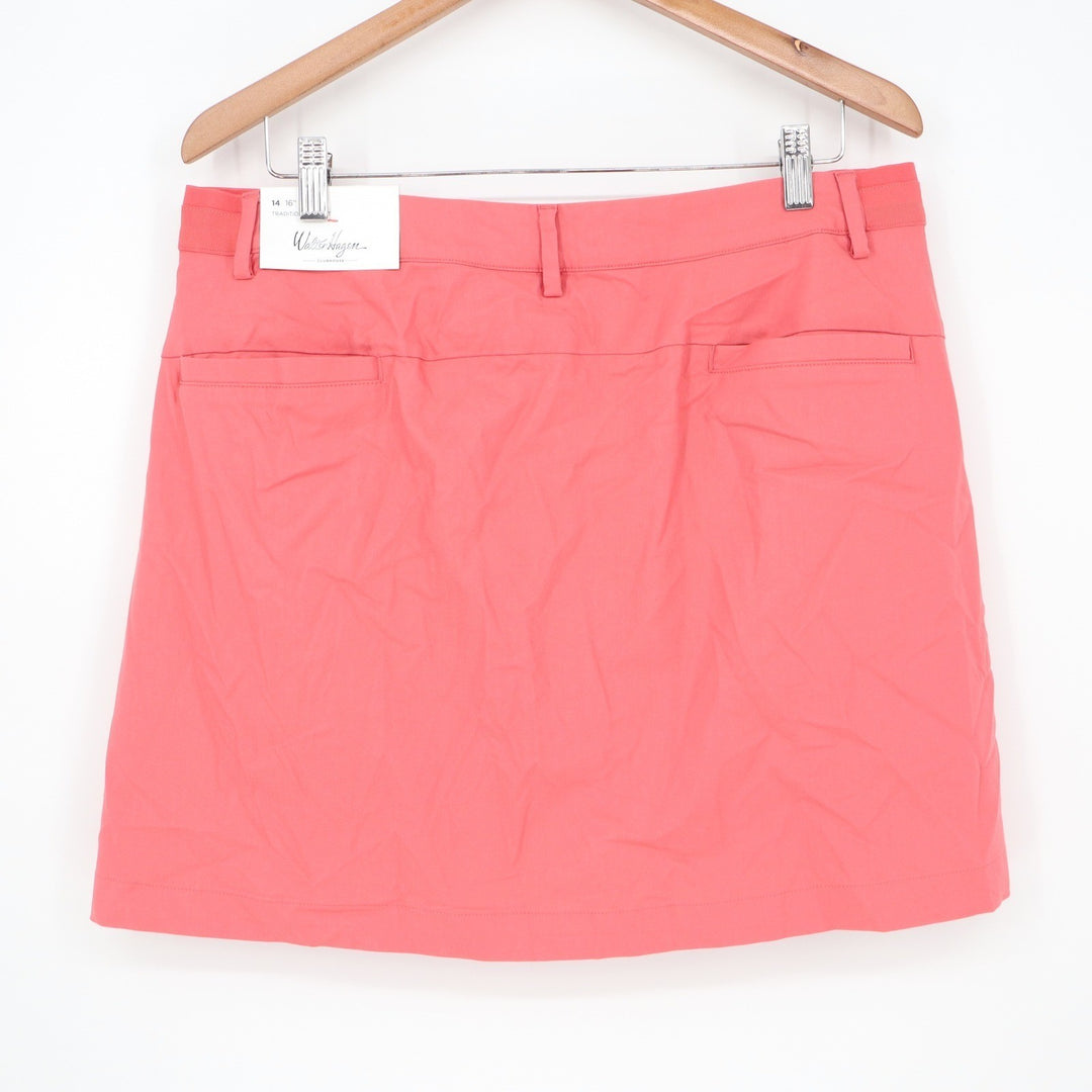 Walter Hagen Clubhouse Golf Skort Pink Rouge Womens 14 UPF 50+ NEW