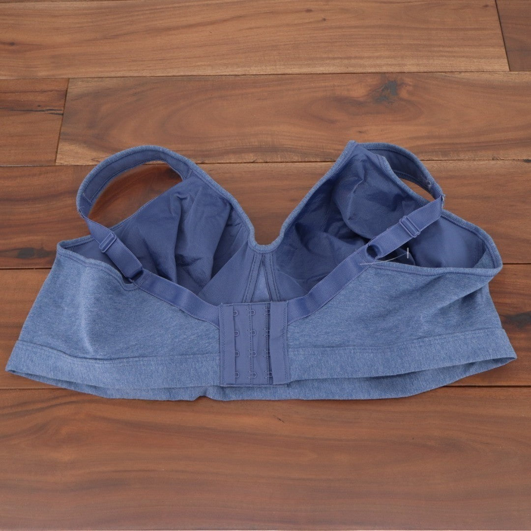 Playtex 18 Hour Ultimate Lift and Support Cotton Stretch Wireless Bra 44DD Blue