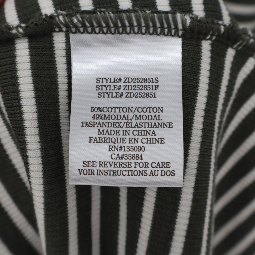 Z Supply Maxi Dress Womens Medium Olive Green Striped Ribbed Excellent