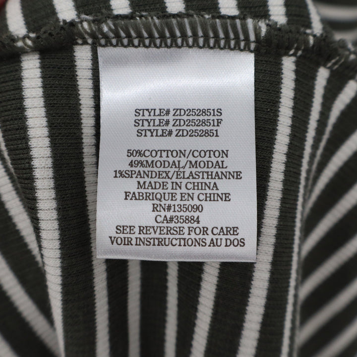 Z Supply Maxi Dress Womens Medium Olive Green Striped Ribbed Excellent