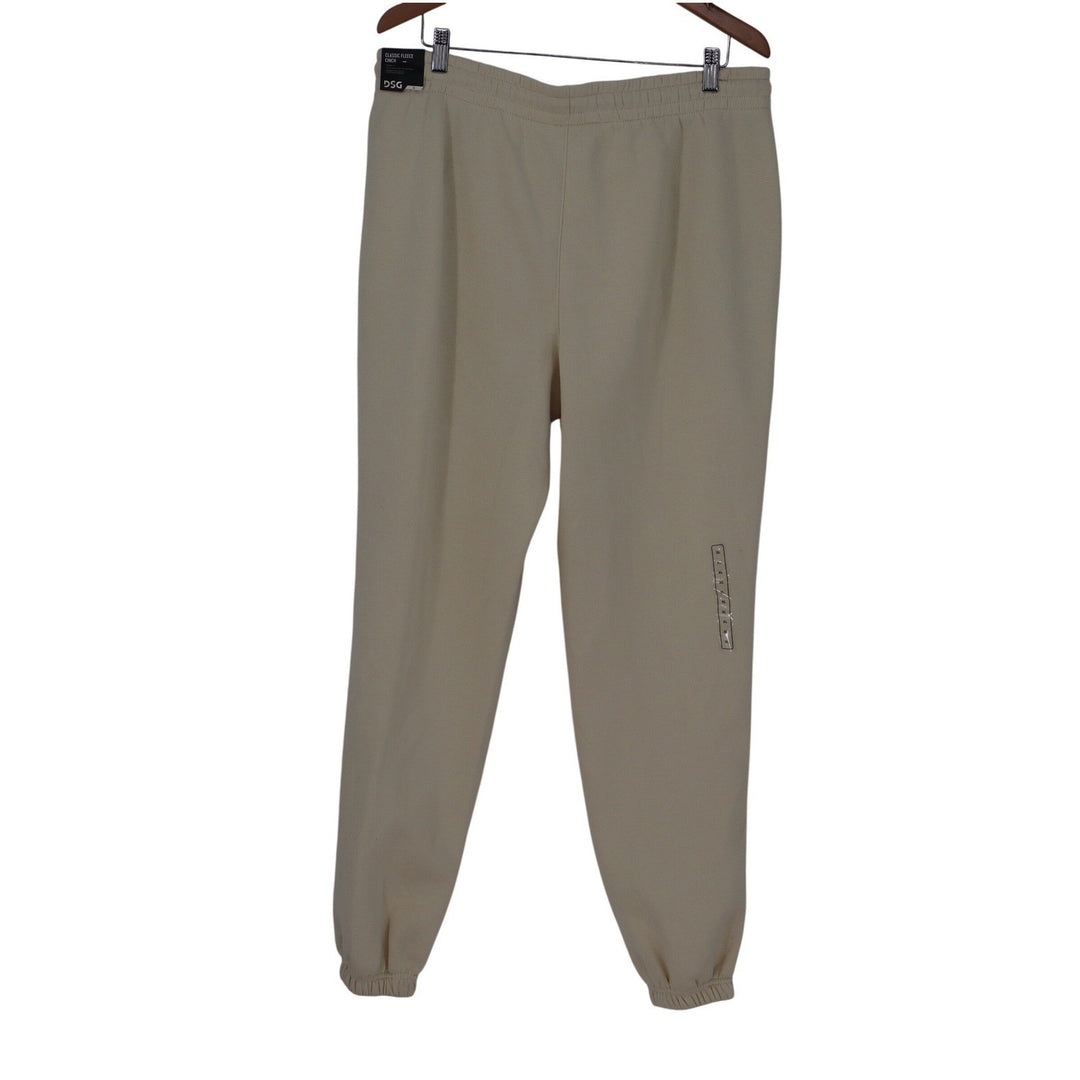 DSG Mens Classic Fleece Cinch Pant Joggers Light Sand XL New