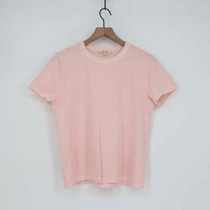 Madewell T-Shirt Womens Medium Rose Pink Cotton Crew Neck Short Sleeve Outdoor