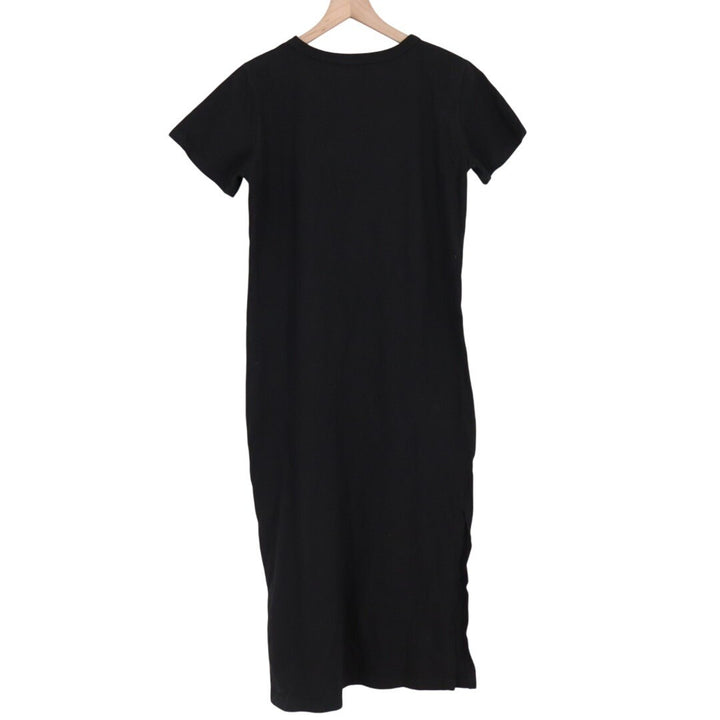 American Giant T-Shirt Dress Womens Medium Black Cotton Crew Neck Everyday Wear
