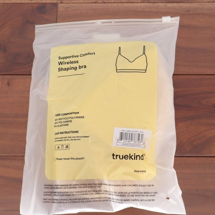 Truekind Supportive Comfort Wireless Shaping Bra Women Large Beige Seamless