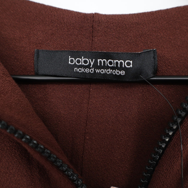 Naked Wardrobe Baby Mama Sleeveless Catsuit Jumpsuit Brown S