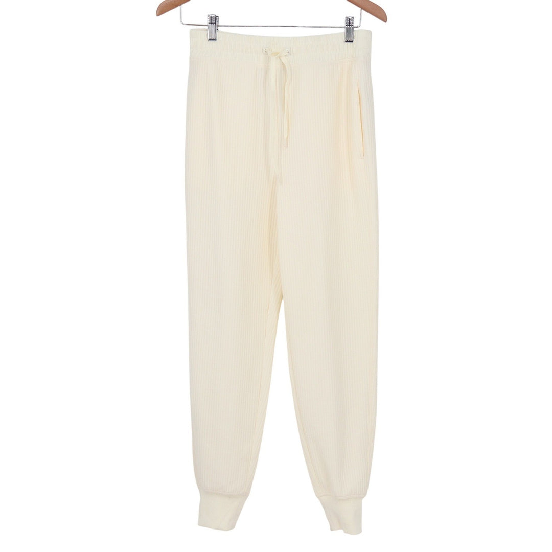DSG So Soft Ottoman Jogger Womens XS Light Cream Textured Ribbed Pants