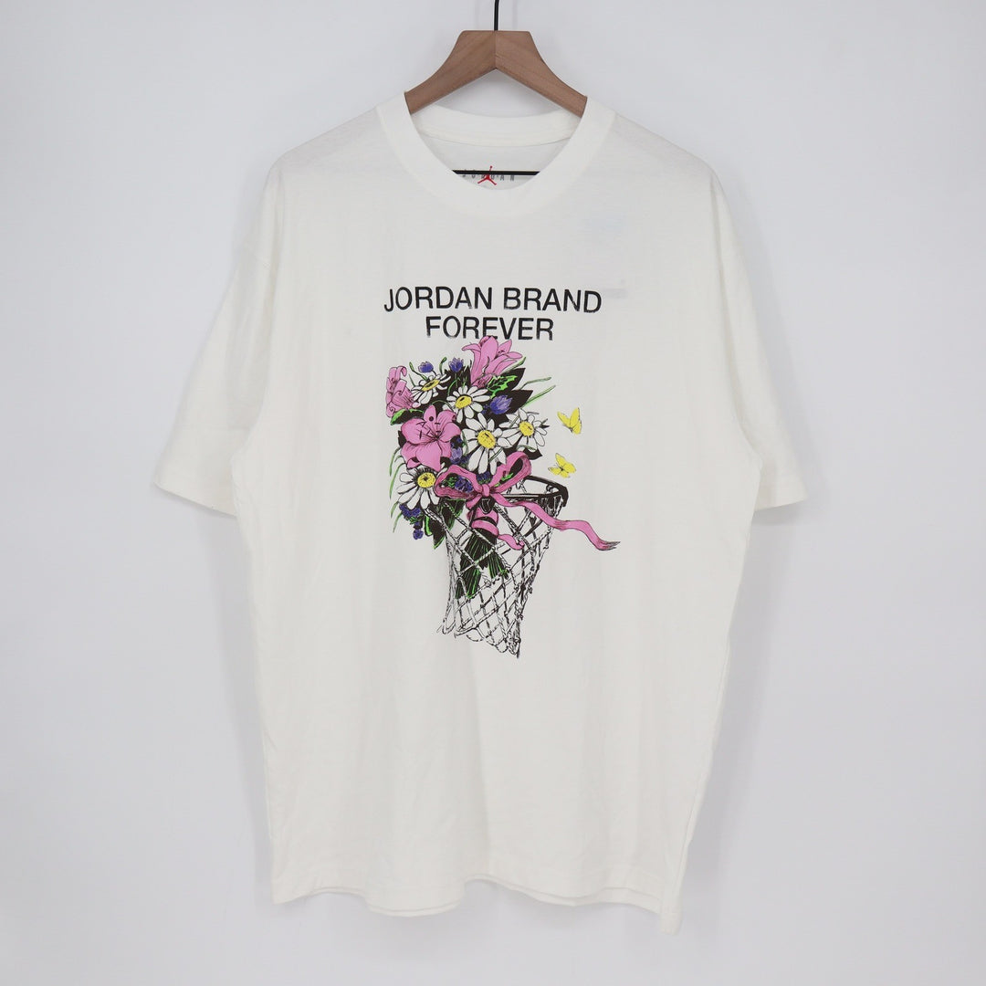 Jordan Brand Forever Floral Basketball Hoop Graphic T-Shirt White M