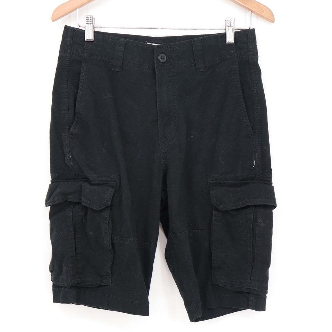 Goodfellow & Co Mens Black Cargo Shorts Size 30 Cotton Stretch Utility Casual