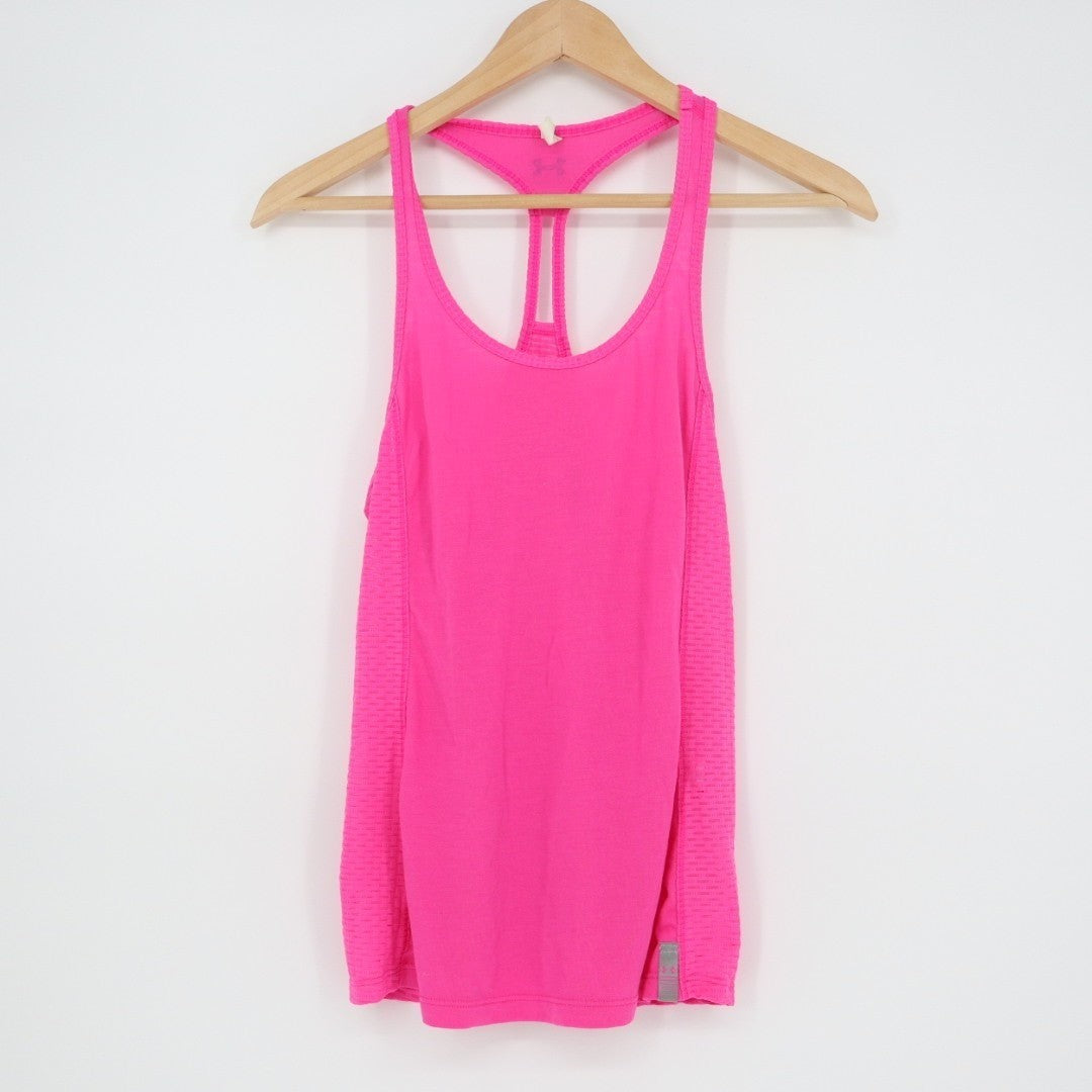 Under Armour Tank Top Womens XS Pink Stretch Racerback Scoop Neck Running Wear
