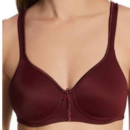 Vanity Fair Body Caress Bra Women's 34C Wine Stretch Full Coverage Wirefree