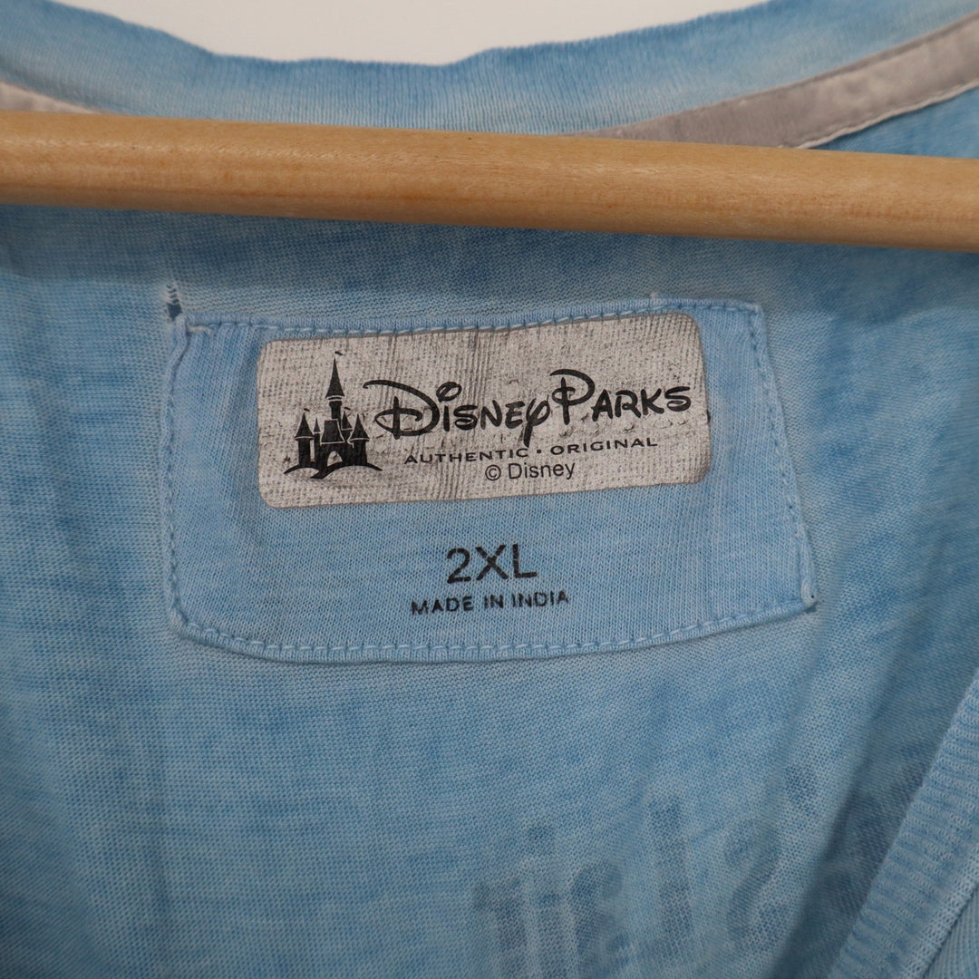 Disney Parks Disneyland Resort Passholder T-Shirt Blue Mineral Wash XXL