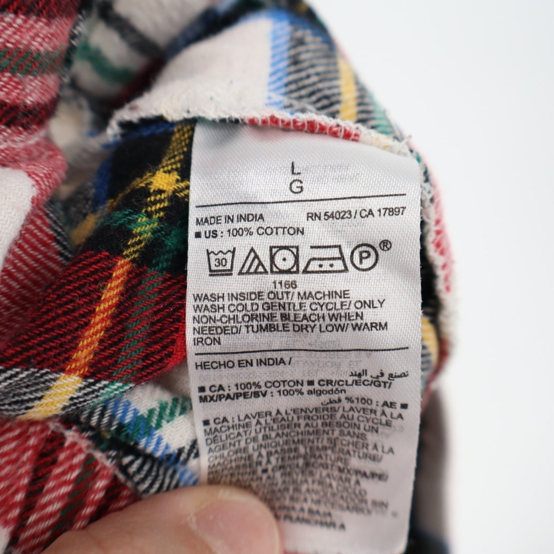 Old navy Flannel Pajama Shorts Womens Large Multi Plaid Cotton Drawstring Waist
