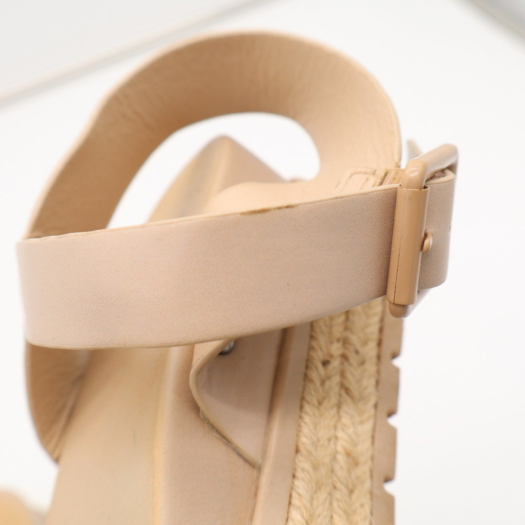 MIA Faustine Nude Beige Platform Espadrille Sandals Lug Sole Womens 8.5 M