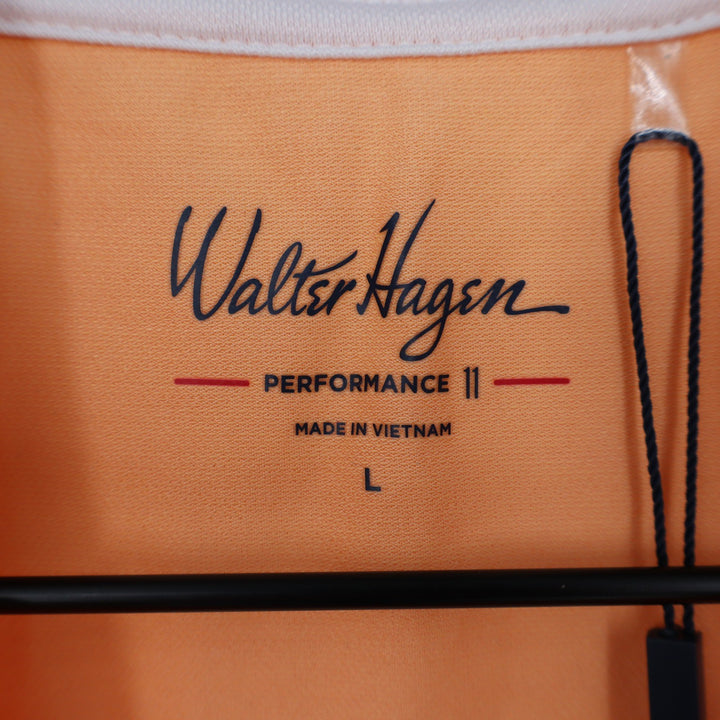 Walter Hagen P11 Sleeveless Johnny Golf Polo Shirt Peach Fuzz Womens Large
