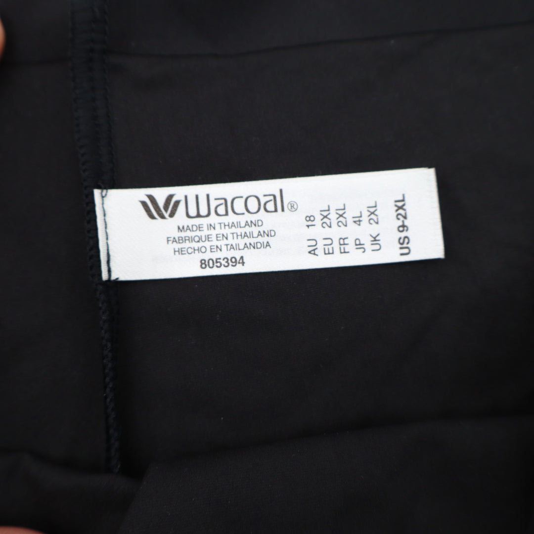 Wacoal Skinsense Thigh Shaper Womens 2XL Black Cotton Stretch Moderate Control