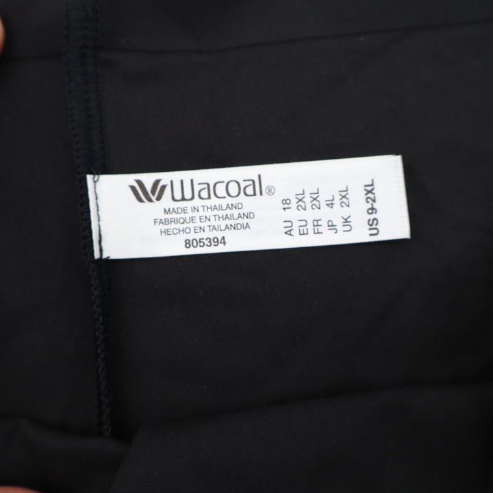 Wacoal Skinsense Thigh Shaper Womens 2XL Black Cotton Stretch Moderate Control