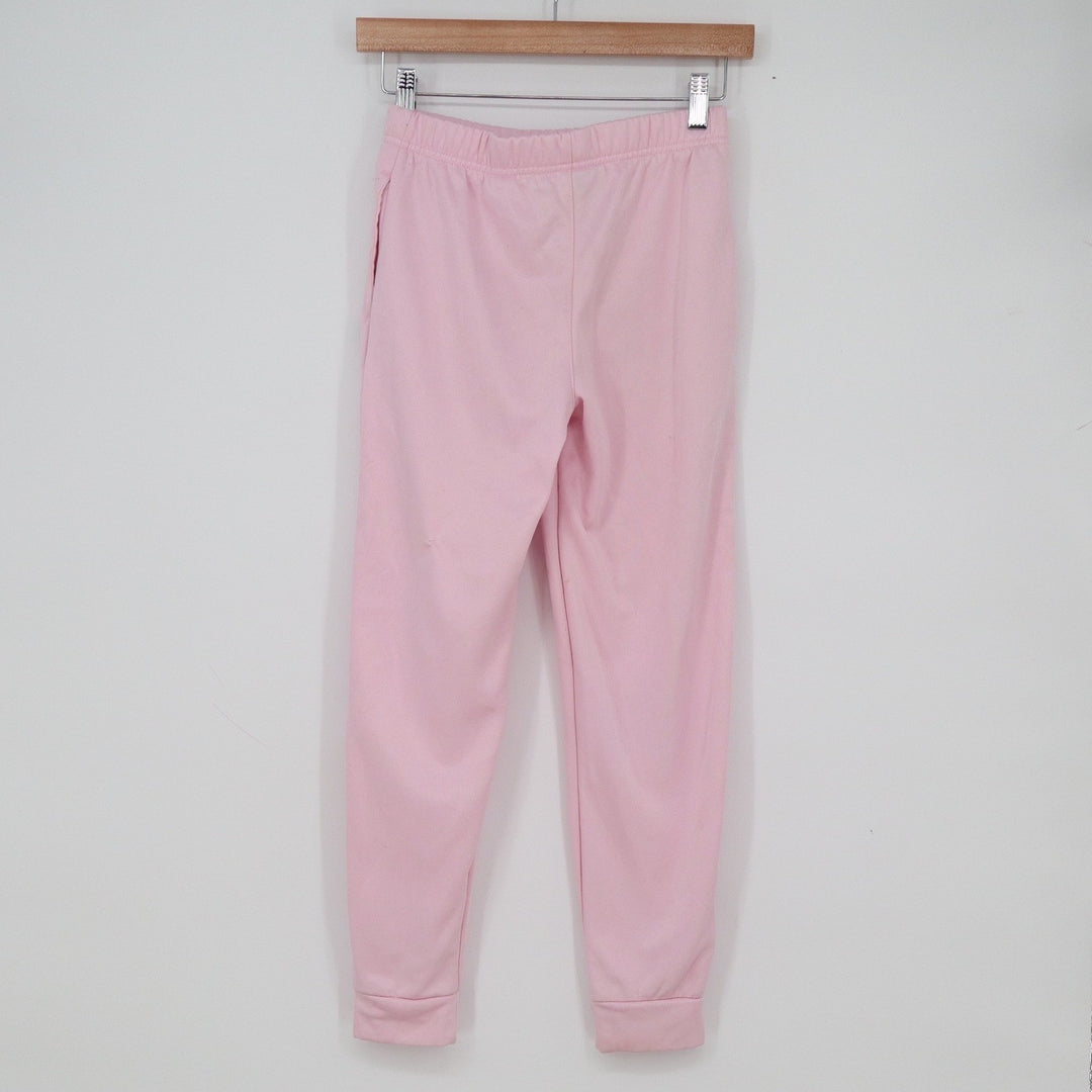 New Balance Girls Pink Joggers Athletic Track Pants Size M 10/12 Logo Activewear