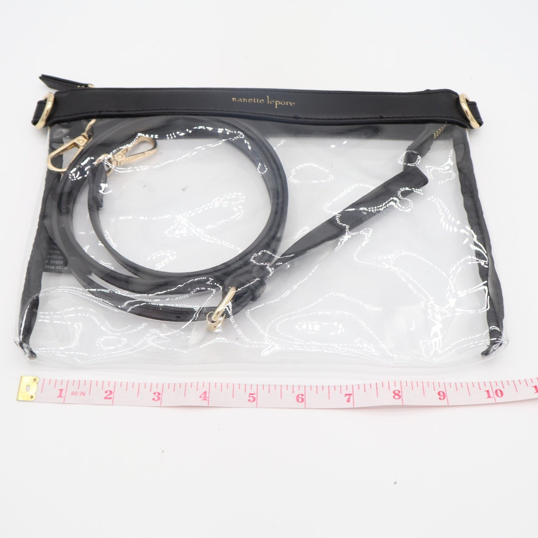 Nanette Lepore Womens Handbag Clear Transparent Adjustable Strap Crossbody Bag
