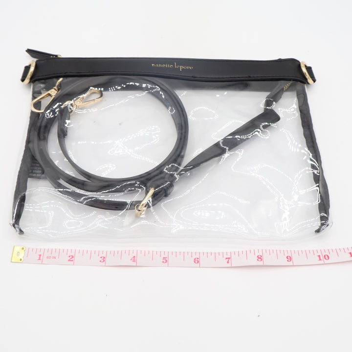 Nanette Lepore Womens Handbag Clear Transparent Adjustable Strap Crossbody Bag