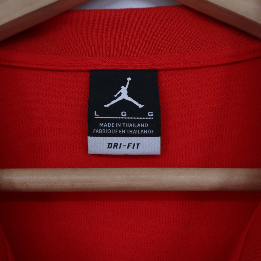 Jordan Mens Dri-FIT ENC Volleyball Polo Shirt Red Large Jumpman