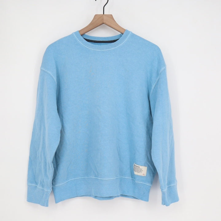 American Giant Vintage Washed Relaxed French Terry Crew Sweatshirt Mens S Blue