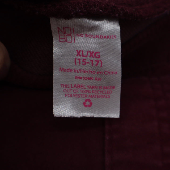 No Boundaries Burgundy Pull On Jeggings XL 15-17 Maroon Elastic Waist Pants