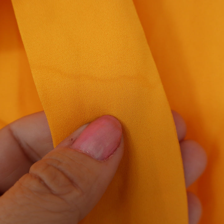 Pleione Blouse Womens L Yellow Tie Neck Short Sleeve Excellent