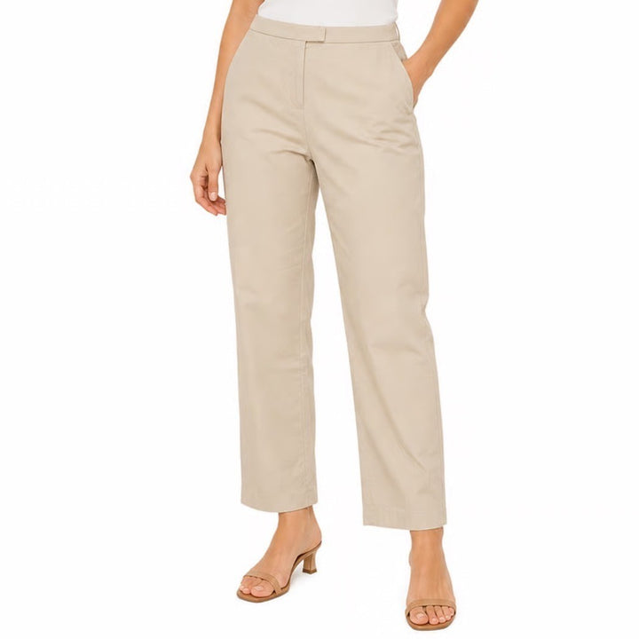 Jones New York Collection Tan Khaki Stretch Straight Leg Trousers Mens Size 16