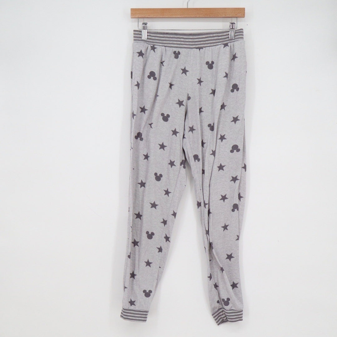 Disney Mickey Mouse Star Print Gray Pajama Jogger Pants Small