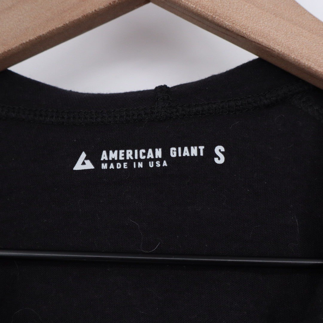 American Giant Black Full Zip Hoodie Sweatshirt Made in USA Size S