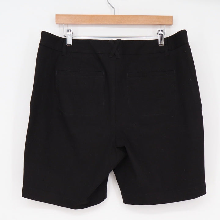 Coldwater Creek Natural Fit Black Cotton Stretch Bermuda Shorts Womens 16