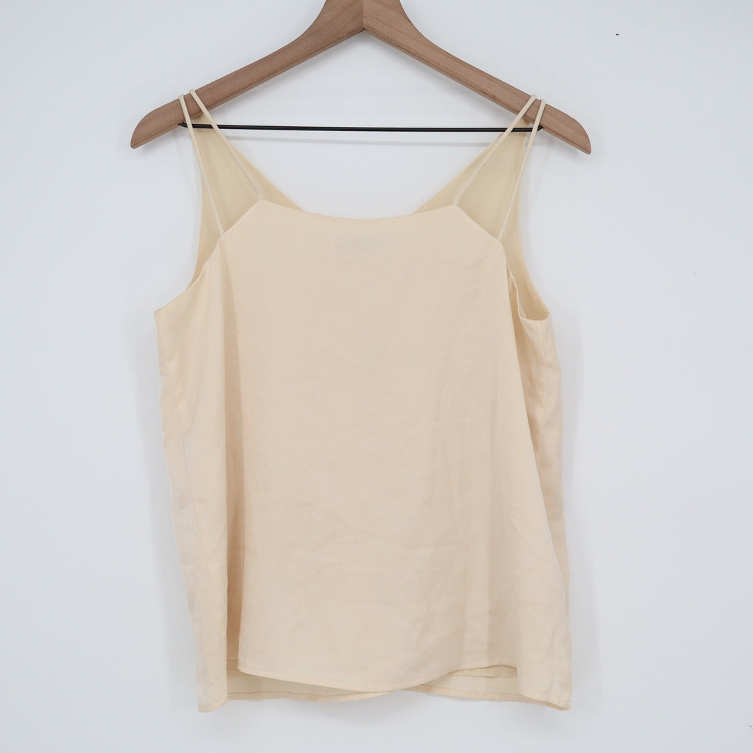 Shui Yun Jian Cream V-Neck Spaghetti Strap Camisole Top Size M