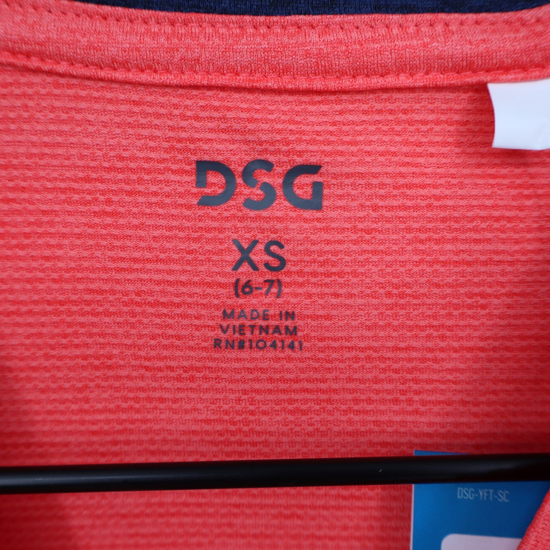 DSG Boys XS 6-7 Pieced Graphic Movement Tee Cabana Coral Basketball