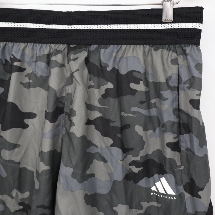 Adidas Basketball Crazylite Camo Shorts Mens Medium 7 Inseam Grey NEW
