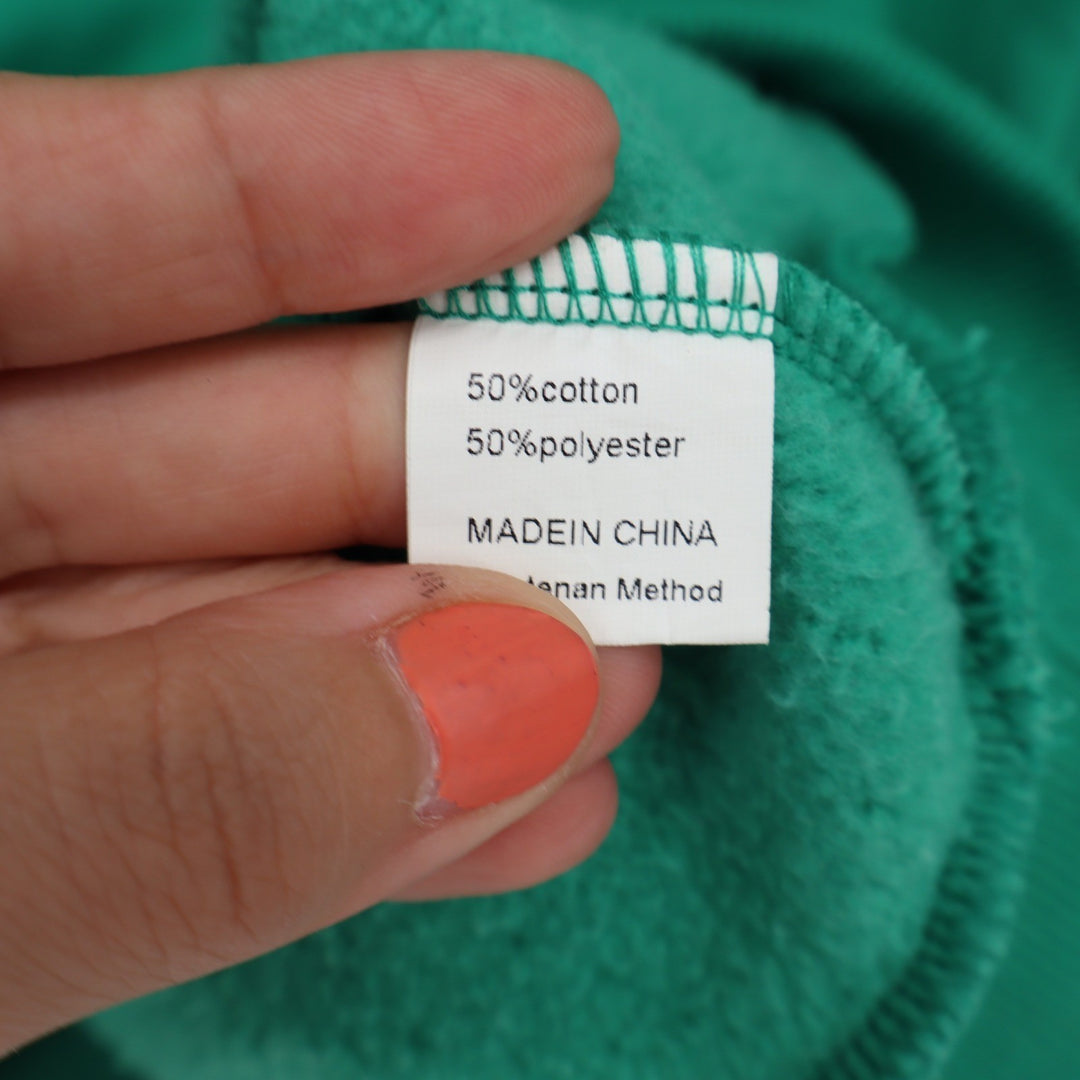 Ceracilia Green Crewneck Sweatshirt Large Oversized Fleece Pullover