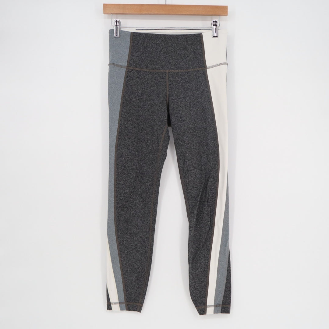 Athleta Salutation Colorblock Asymmetrical Powervita 7/8 Leggings Womens S Multi