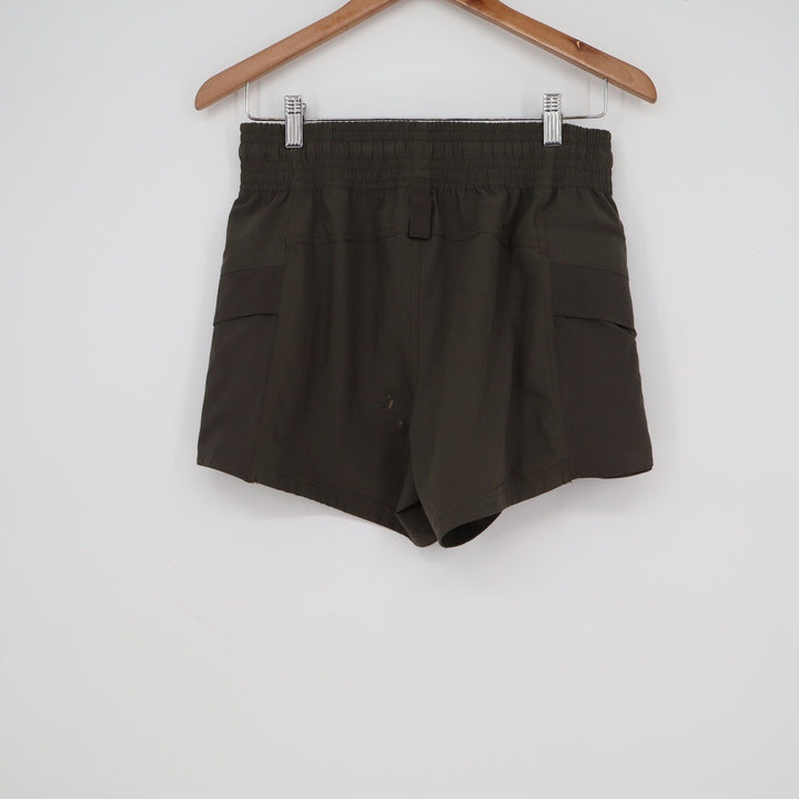 Layer 8 Womens Qwick-Dry Athletic Cargo Shorts Olive Green Size S