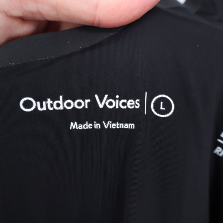 Outdoor Voices Black Exercise Dress Large Adjustable Straps Activewear