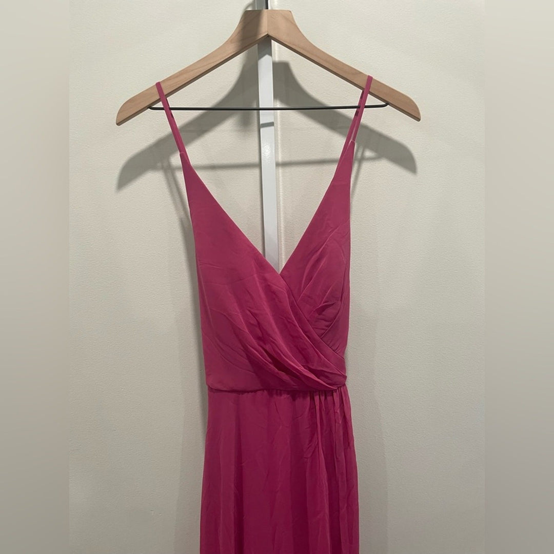 After Six Faux Wrap Criss Cross Back Maxi Dress Size 4