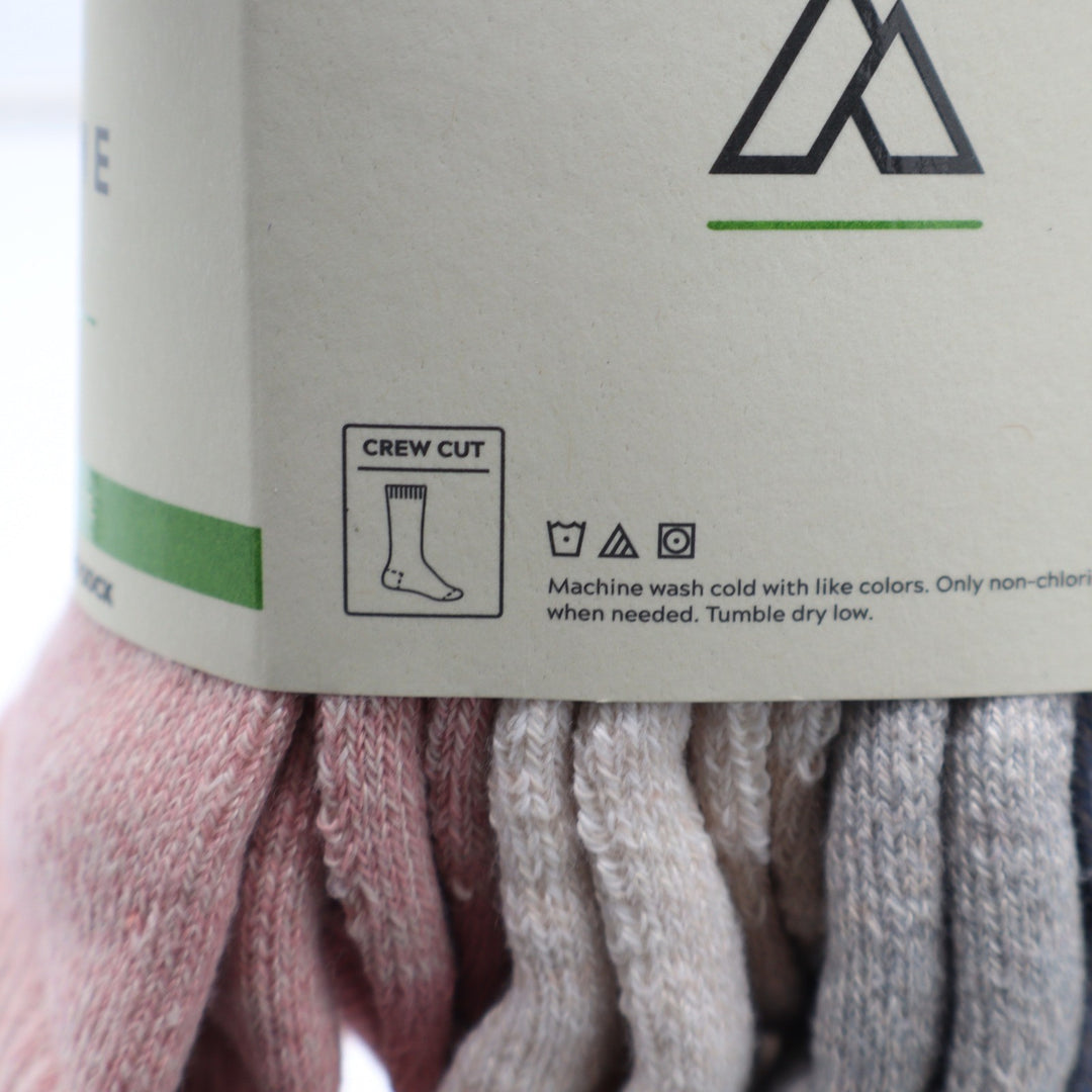 Alpine Design Womens 4pk Performance Hiking Socks Crew Cut Multi Color Size 6-9