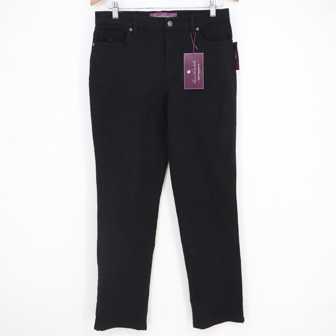 Gloria Vanderbilt Amanda Tapered Leg Jeans Black Size 6 Short Supreme Stretch