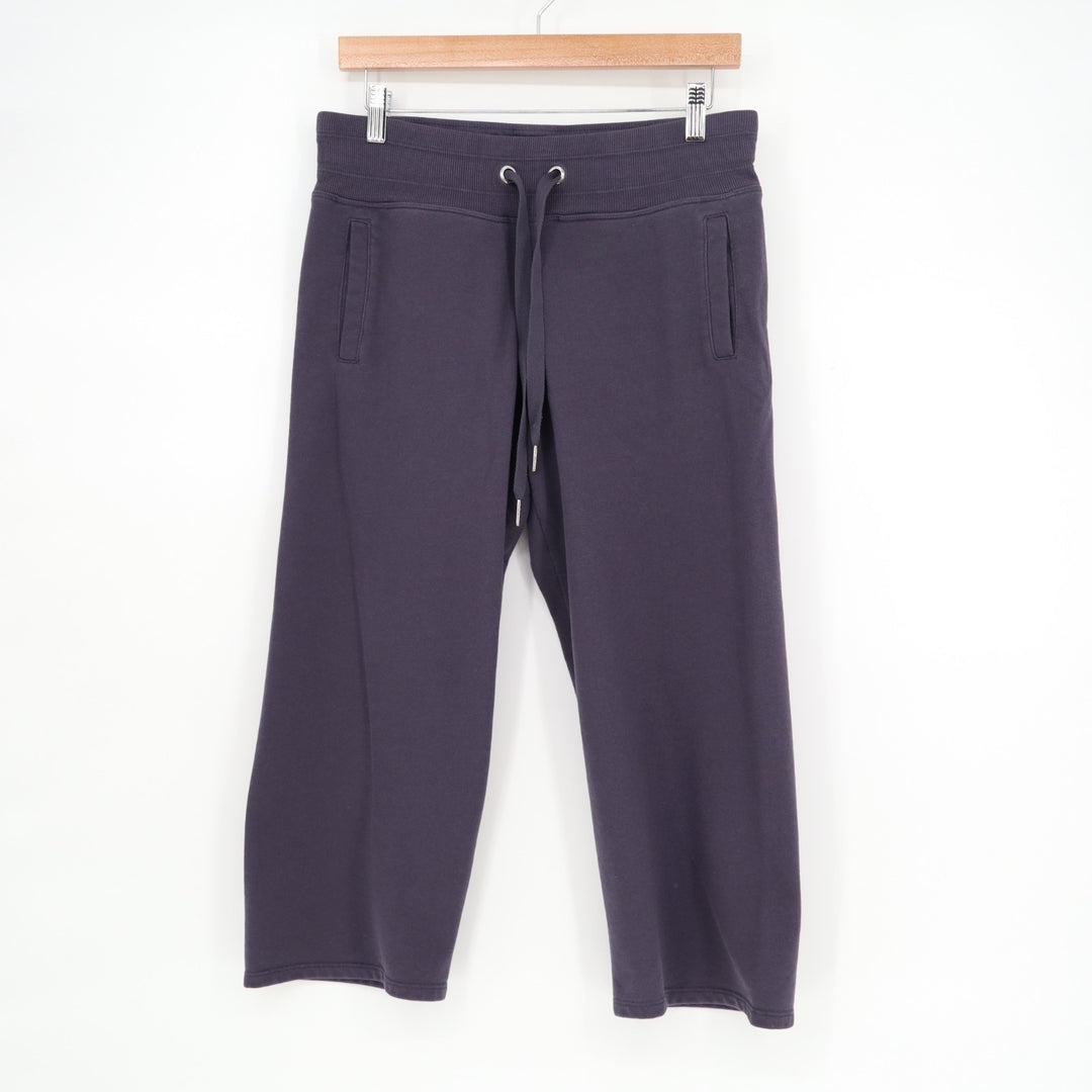 Calvin Klein Performance Crop Sweatpants Womens S Purple Side Pockets Drawstring