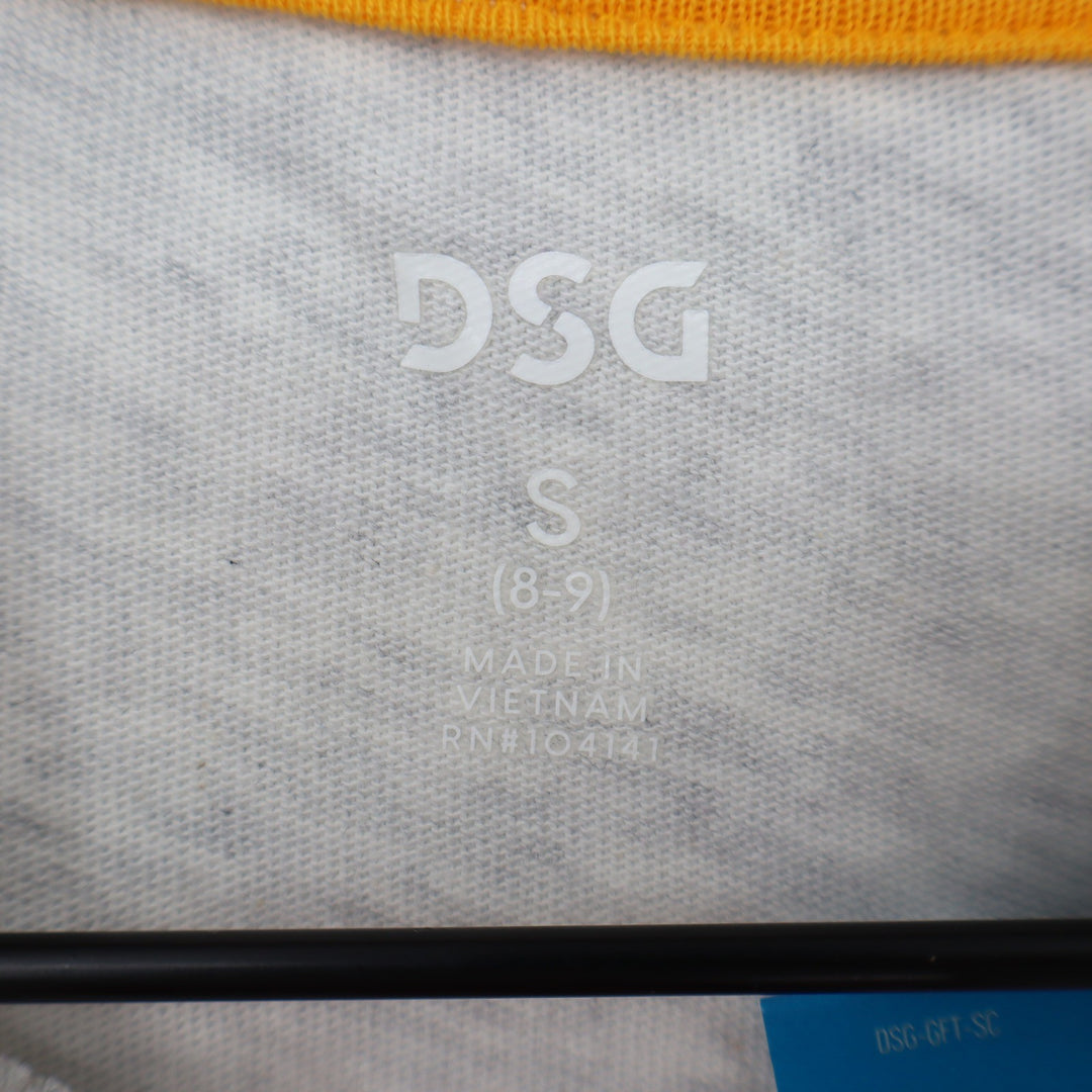 DSG Girls Small 8-9 Brooklyn Phys Ed Tiger Graphic Tee Light Heather Grey