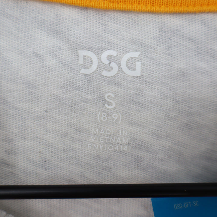 DSG Girls Small 8-9 Brooklyn Phys Ed Tiger Graphic Tee Light Heather Grey