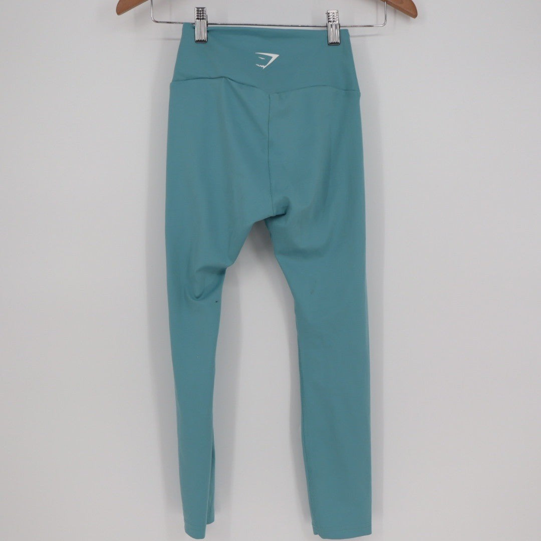 Gymshark Seamless High Waisted Leggings Teal Blue Size S GLLG4715