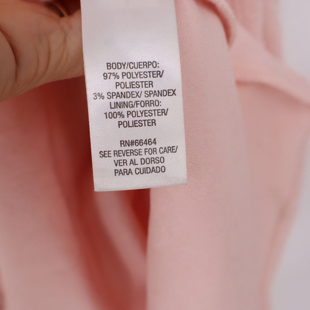 Sandra Darren Dress Womens 18W Fit & Flare Pink Jacquard Sleeveless Excellent