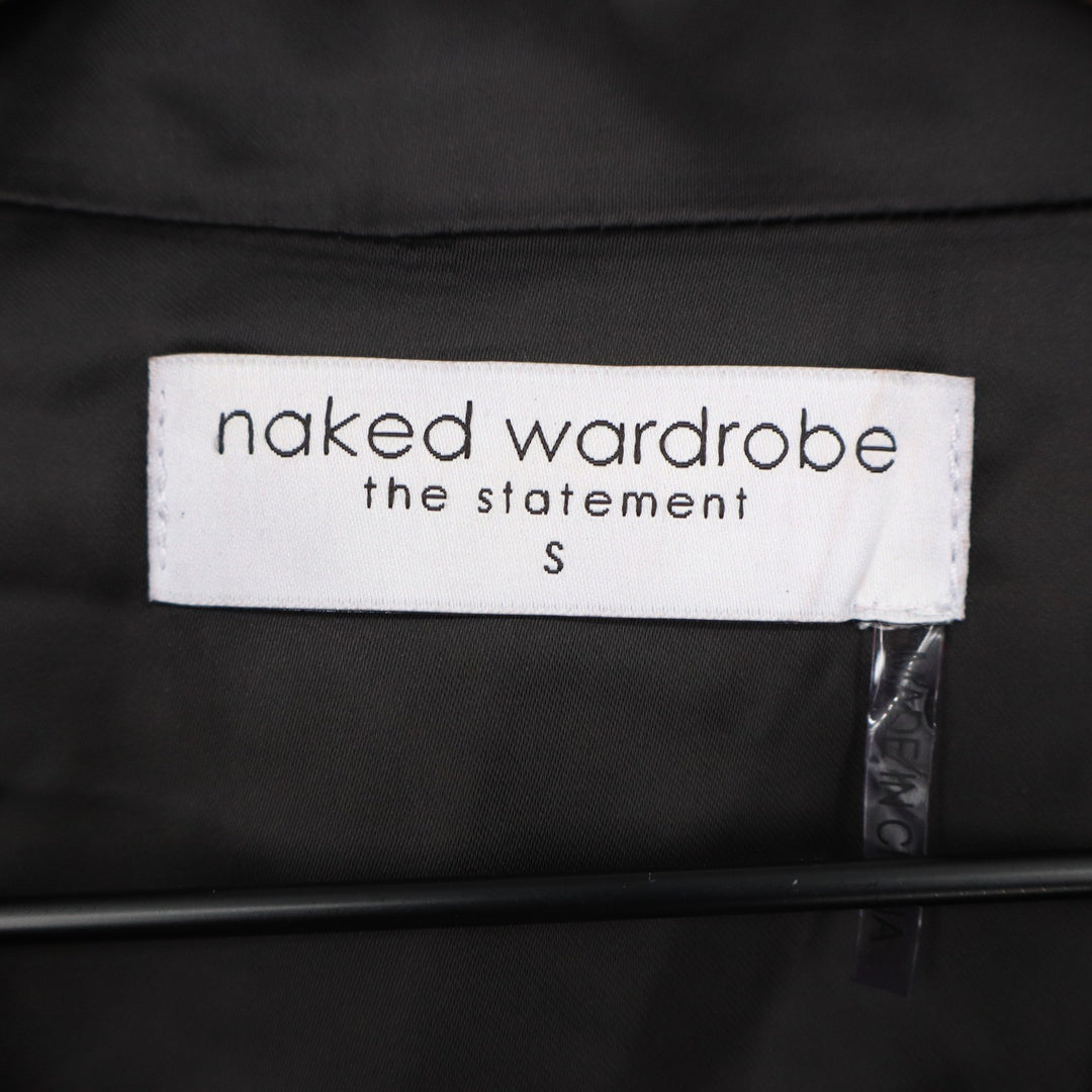 Naked Wardrobe The Statement Black Cropped Corset Garter Blazer Small