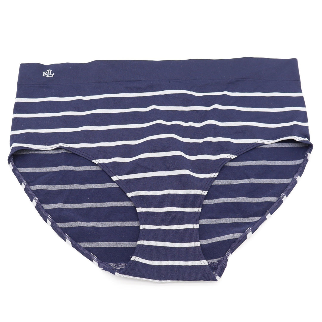 Lauren Ralph Lauren Navy White Striped Seamless Hipster Panties XXL 6340