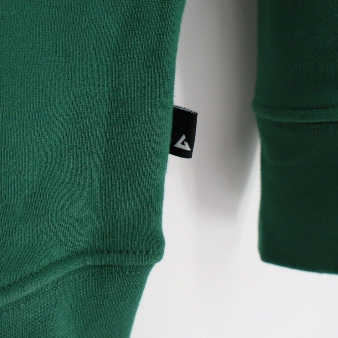American Giant Sweatshirt Men Large Green Fleece Lined 100% Cotton Raglan Sleeve